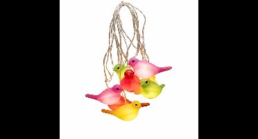 Konstsmide 1476 - Snoerverlichting - 8 lamps LED multicolor vogels - 350 cm - 24V - voor binnen - warmwit