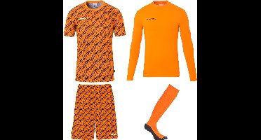 Uhlsport Progressive Keeperset Heren - Fluo Oranje / Zwart | Maat: S