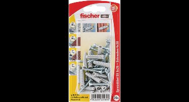 Fischer S x  Plug/Schroef S x 8 x 40Sk - 10 Stuks