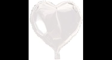 Folie ballon hart wit 46 cm