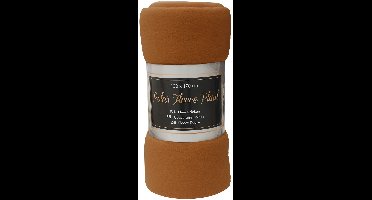 Dutch House Bruine Fleece Deken Plaid 130x170 CM Deken Voor Op De Bank