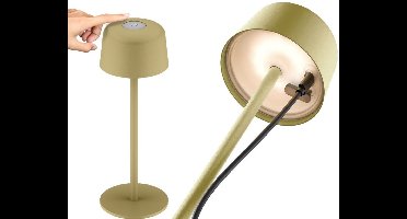 LED Tafellamp Oplaadbaar 2W 3000K Touch Beige - Draadloos en Dimbaar - IP44