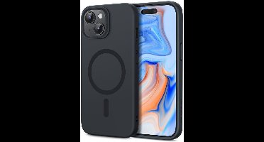 ESR Cloud Soft HaloLock Hoesje MagSafe Zwart Geschikt voor Apple iPhone 15 Plus