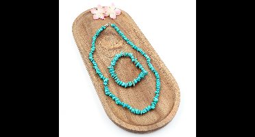 Set splitcollier & splitarmband Turqureniet