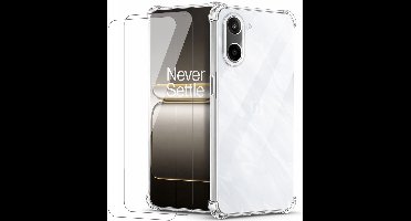 Hoesje geschikt voor OnePlus Nord CE 5 - 2x Screenprotector Glas - Shockproof Transparant