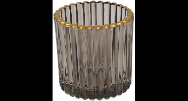 Countryfield Theelichthouder Roffe L grijs 8,5x8,5x9cm