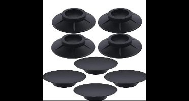 Schokbestendige rubberen pads Geschikt voor wasmachines - 8 stuks, 10 cm, zwart - Geschikt Geschikt voor wasmachines en drogers met Geschikt voorlader