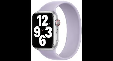 Apple Siliconen solobandje voor de Apple Watch | 44/45/46/49 mm - Maat 10 - Purple Fog
