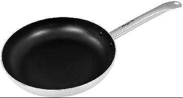 Mega-M Professionele Koekenpan met Antiaanbaklaag - Ø 28 cm - Aluminium - Voor Inductie, Gas en Keramisch - RVS Handgreep - Groot Bakoppervlak