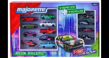 MAJORETTE - SL Neon Racer Set 13-delig - Leeftijd 3+