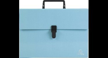 Exacompta 4x Sorteerkoffer met handvat 18 vakken Aquarel - Pastelblauw - 56762E