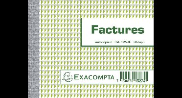 Exacompta 10x Doorschrijfpapier Facturen 10,5x13,5cm 50 zelfkopiërend papier dupli - - 13274E