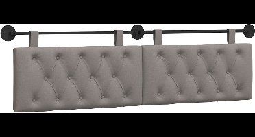 vidaXL - Hangend - hoofdbord - Taupe - Stof