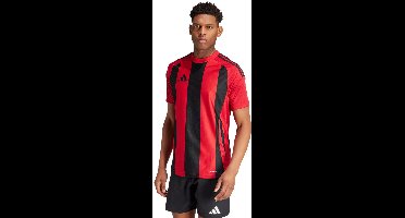 adidas T-shirt Heren Striped 24 Jersey Rood-Zwart - Maat 2XL