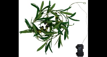 Arti Casa Lichtslinger Olijftak met 20 LED - Timer - Warm Wit - 2 M Snoer - IP44 Spatwaterdicht