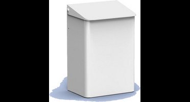 Afvalbak gesloten 6 liter aluminium voor Wandmontage van MediQo-line