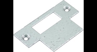 Nemef Sluitplaat - afgerond - 71,5 x 23,3/43,8 mm - RVS geborsteld - passend bij artikel 1255 en 1269/37