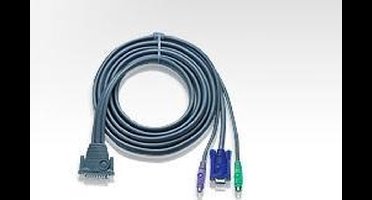 ATEN 2L1601P toetsenbord-video-muis (kvm) kabel Grijs 1,8 m