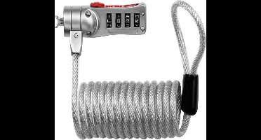 MASTER LOCK Computer - anti-diefstal - kabel met woordcombinatie slot - zelf oprollende kabel