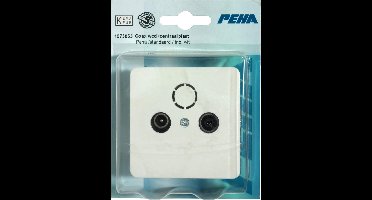 PEHA coax wandcontactdoos + centraalplaat | WIT