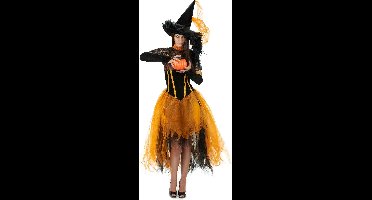 "Oranje heksen outfit voor dames Halloween  - Verkleedkleding - Medium"