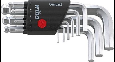 Wiha inbussleutelset 369 KH9 9-dlg. compacte houder SW 1,5 - 10 m...