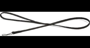 Beeztees leren looplijn Buffalo. Zwart. 110 cm x 10 mm.