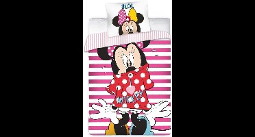 Minnie Mouse Dekbedovertrek #LOL - Eenpersoons - 140x200 cm - Roze