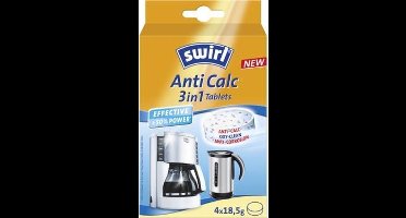 Swirl Anti Calc 3in1 Tabletten Ontkalker - 4 stuks, 18,5 g per tablet