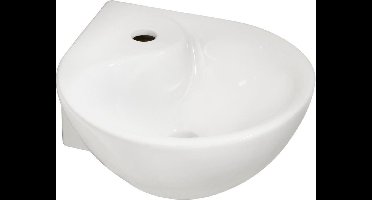 Wiesbaden Porta hoekfontein 35x35x14.5cm wit