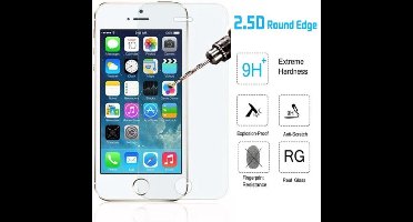 Screenprotector geschikt voor Apple iPhone 5/5S/5C/5SE - Tempered Glass Screenprotector 2,5D 9H (Gehard Glas)