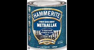 Hammerite - Metaallak - Structuur - Donkerblauw - 750 ml