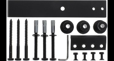 STARX VERLENGSET TBV SCHUIFDEURSYSTEEM 100CM MAT ZWART