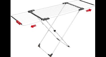 Vileda Surprise Droogrek - Droogrek met X-onderstel - 20 m drooglengte - Uittrekbare vleugels