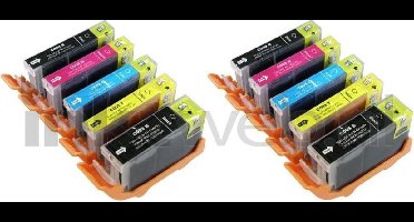 FLWR PGI-5 CLI-8 10-Pack Zwart en Kleur - Geschikt voor Canon