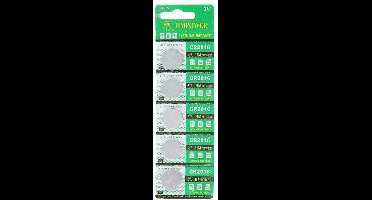 Lithium knoopcel CR2016 (5 stuks)