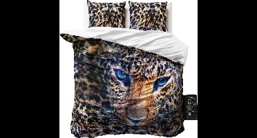Sleeptime Cheetah - Dekbedovertrekset - Tweepersoons - 200x200/220 + 2 kussenslopen 60x70 - Taupe