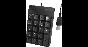 LogiLink ID0184 numeriek toetsenbord Notebook Zwart