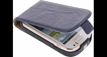 Mobiparts - blauw kreukelleer flipcase Samsung Galaxy Fame S6810