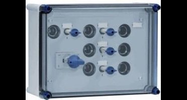 Eaton Halyester licht groepenkast 4 lichtgroepen 1 krachtgroep en hoofdschakelaar 63A GLKS 4041b