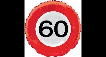 Benza - Helium Ballon Verkeersbord - 60 Jaar