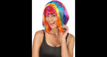 Vegaoo - Multi-color pruik voor vrouwen - Gekleurd - One Size