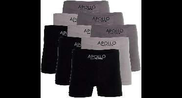 Apollo heren boxershorts - naadloos - maat L - 9-pack - grijs