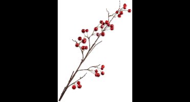 Silk-ka Kunstbloem-Zijden Bloem Appel Tak Rood 99 cm