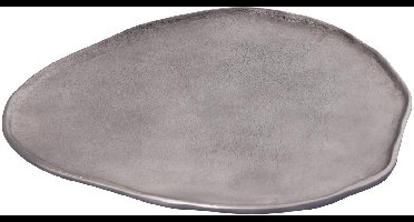 PTMD Schaal Kora - 36x30x1 cm - Aluminium - Zilver