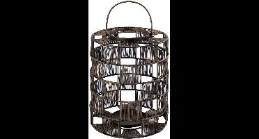 PTMD Stenn Lantaarn - 24x24x30 cm - Ijzer - Messing