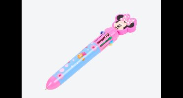 Minnie mouse pen met 10 verschillende kleuren groot 16 cm