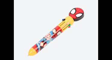 Marvel Spiderman Spidey 10-Kleurenpen voor Kinderen - Spiderman Schoolspullen - Meerkleurenpen