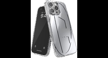 Diesel Spiegelend Telefoonhoesje iPhone 16 Pro Max – Zilver – Spiegel – Valbescherming tot 2 Meter – Draadloos Opladen – Shockproof – Backcover – Origineel Diesel Accessoire met D-Logo