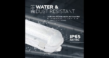 HOFTRONIC - Dubbel LED TL armatuur met lampen - 120cm - 36 Watt 3960 Lumen (110lm/W) - 4000K IP65 waterdicht voor binnen en buiten - T8 G13 Fitting - Flikkervrij - Koppelbaar